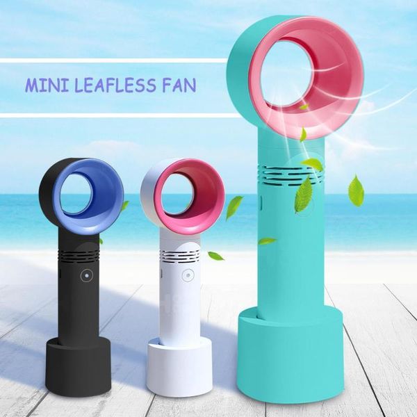 

handheld mini fan usb bladeless no leaf ventilator 3 speed level led indicator portable cooling summer cooler electric fans