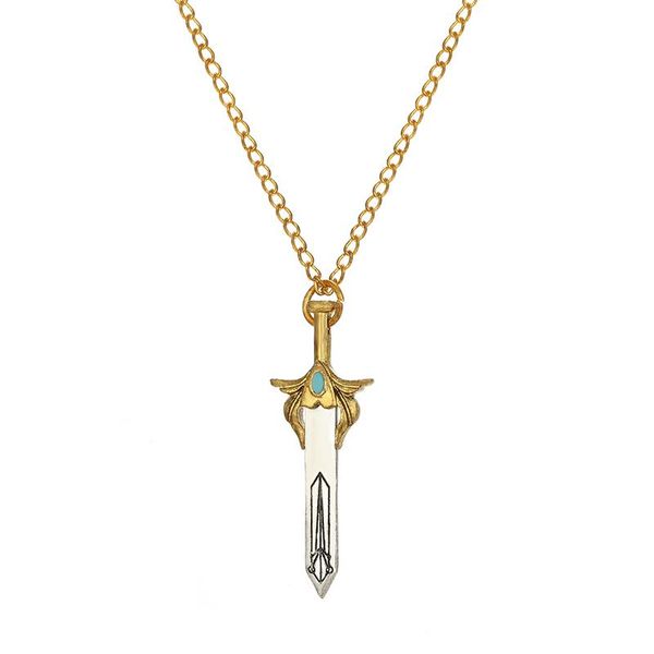 

chains she-ra princess of power sword necklace anime pendant metal long chain jewelry fans prop gift, Silver