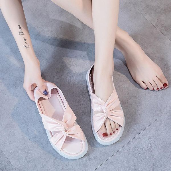 

slippers women summer fashion 2021 casual slip-on solid soft bottom cover heel flat with sandals large size shallow low 1cm-3cm, Black