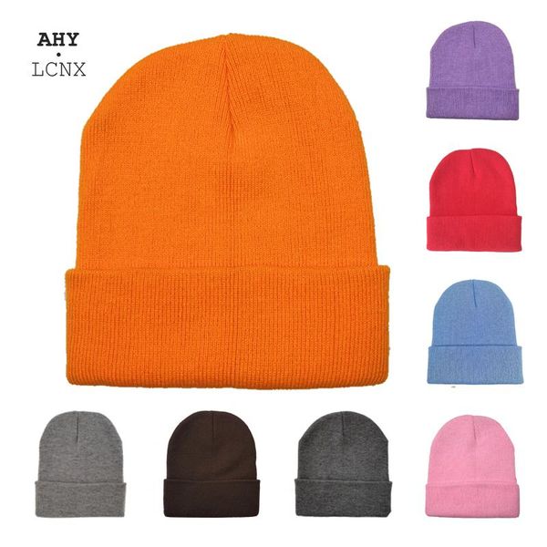 

beanies solid warm knitted cap beanie wool blends soft autumn winter men women skullcap hats gorro ski caps 24 colors