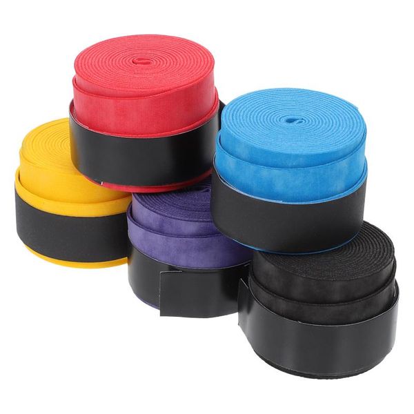 

sweatband 5pcs racket overgrips anti-slip tennis grip tape, Yellow;black