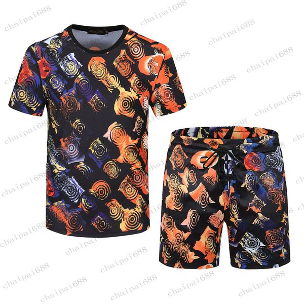 

2021 mens tracksuit with letters embroidery tees men summer sportswear short sleeves pullover jogger pants suits o-neck sportsuit3d printing, Gray