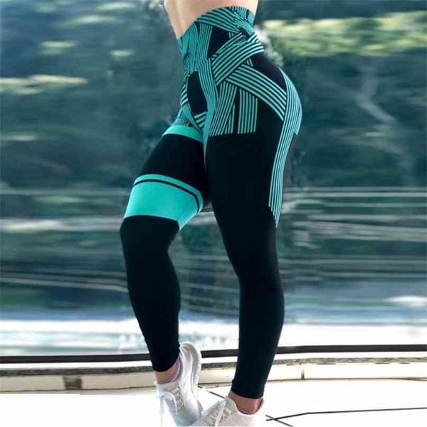 

women's large size leggings, hip lifting, quick drying leggings, waist closing, 9-point pants, large size sports pants 210914, Black