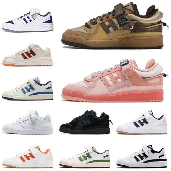 

new quality 2022 bad bunny forum low flat causal shoes triple white true orange bright blue crew navy black to school skate trainers sneaker