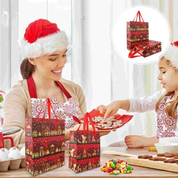 

gift wrap 12pcs christmas paper party bags bag with handle for celebrations