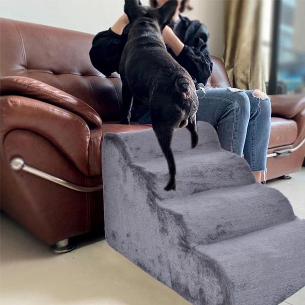 

kennels & pens pet stairs step 4 layers non-slip dog ramp sponge steps for small dogs and cats miniatures washable