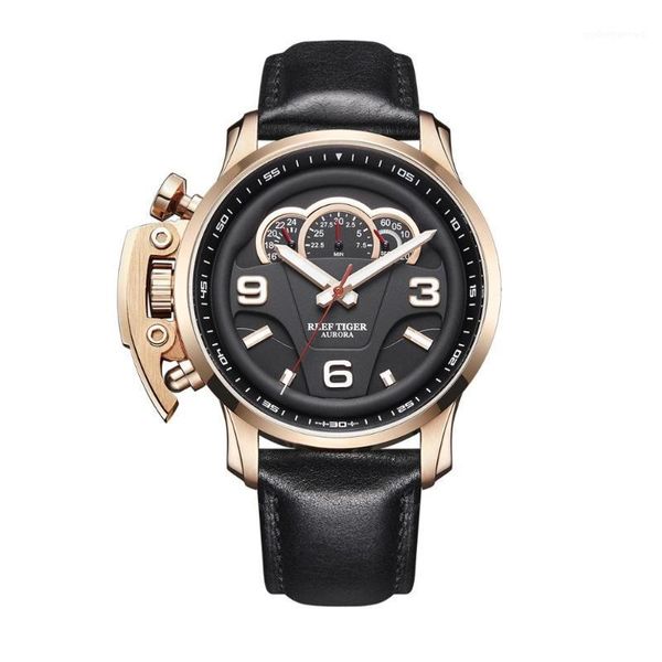 

wristwatches wrist watches mens,men sport chronograph watch reef tiger man quartz waterproof wristwatch relogio masculino luxury 2021 rga210, Slivery;brown