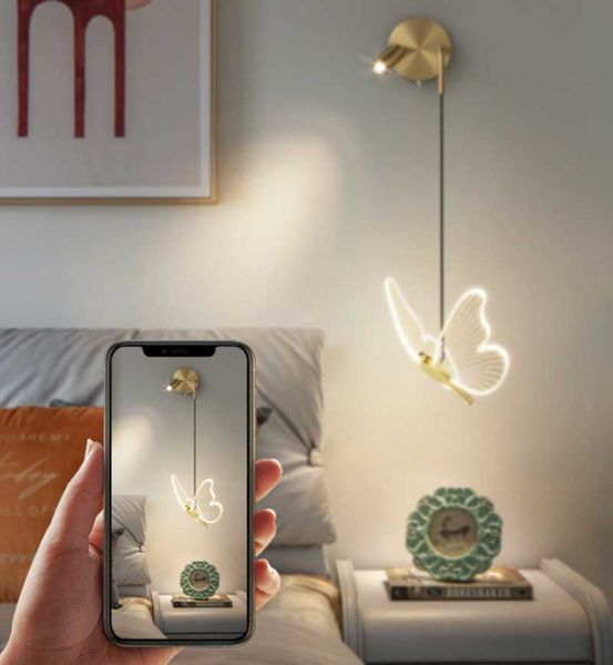 

wall lamp decor room decoration nordic minimalist modern lamps for bedroom stairway light furniture mounted aluminum corner