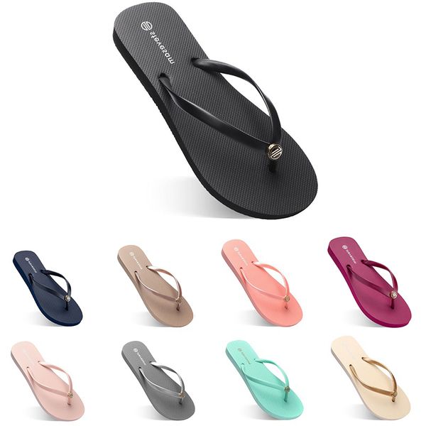 

women slippers luxury flip flops beach l indoor slipper triple black pink white lemon green grey navy womens shoes sixty one