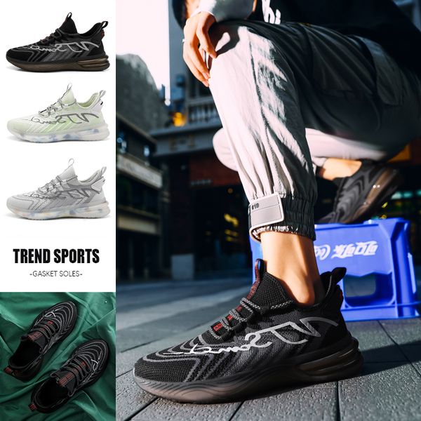 

2021 casual net running shoes summer breathable men's sports, Black;white