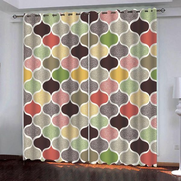 

curtain & drapes custom fashion blackout window luxury 3d curtains for living room bedroom colorful pattern