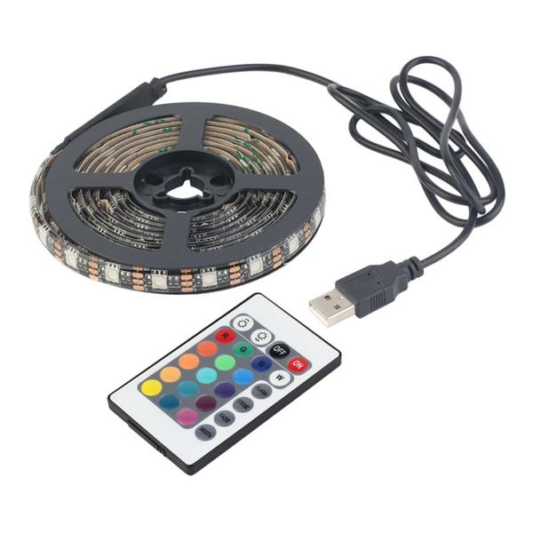 

strips 12 rgb smd led strip lamps waterproof flexible tape light usb 5v christmas decoration lamp black