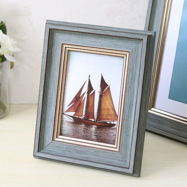 

frames retro simple style po frame 5 colors table painting art rectangle 1pc picture for home decor desk3-10 inch
