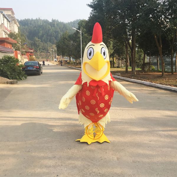 

mascot costumes rooster mascot costume cock costume halloween christmas funny animal chicken mascot clothing size halloween party dres, Red;yellow