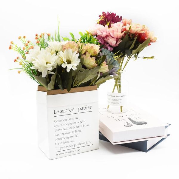 

decorative flowers & wreaths 1 bundle artificial chrysanthemum bouquet home decor wedding decoration dried diy dining table indoor furnishin