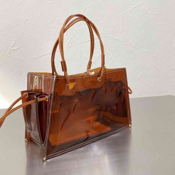 

luxurys designer bags loew jelly bag new transparent large capacity fashion shopping style foreign leisure women's portable shoulder ys