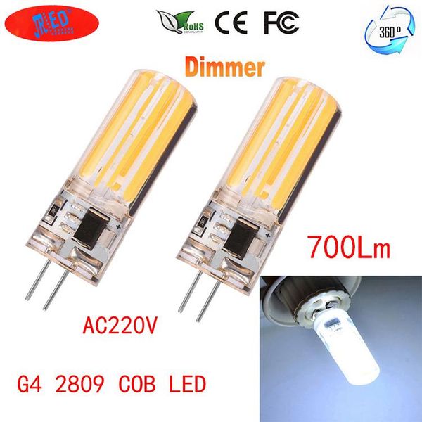 

super bright dimmable 220v 6w g4 700lm led bulb lamp 360 degree spotlight replace halogen chandelier beam angle modules