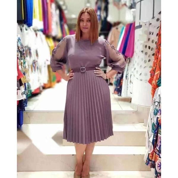 

ethnic clothing autumn arrival 2021 african women short sleeve polyester knee-length dress dresses for, Red