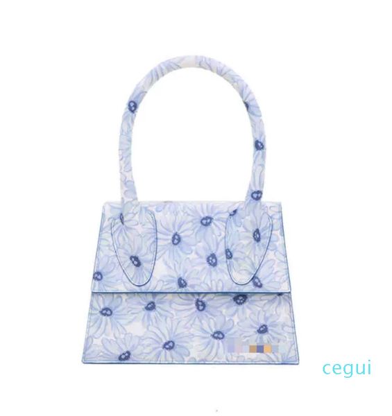 

2021 design new blue printed daisy one shoulder messenger handbag