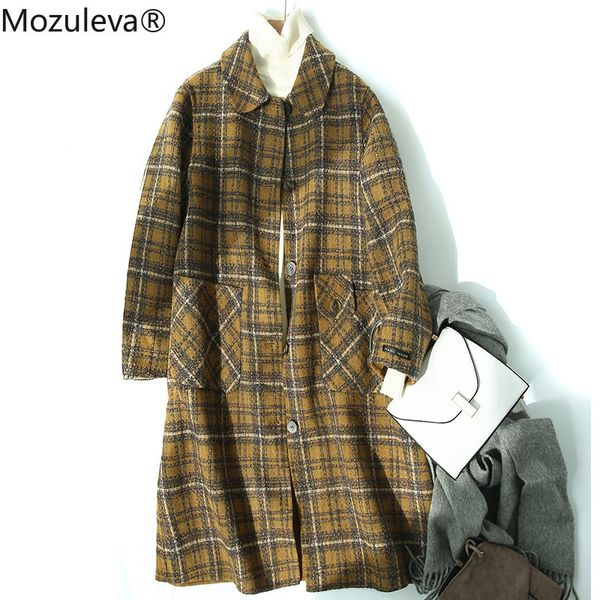 

british-style handmade woolen coat women's autumn boutique 210427, Black