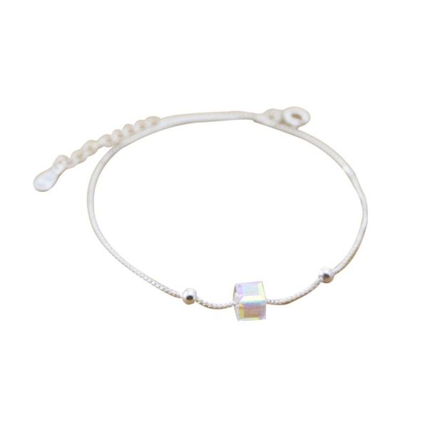 

chic woman elegant personality sugar cube bracelet austrian crystal charm bracelets, Golden;silver
