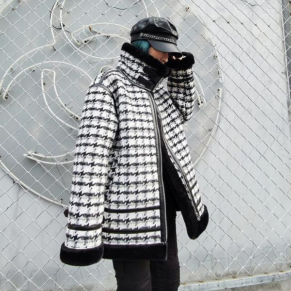 

women's wool & blends winter woolen coat jackets jacket outwear trench for women plaid plaszcz damski clothing be50nz, Black