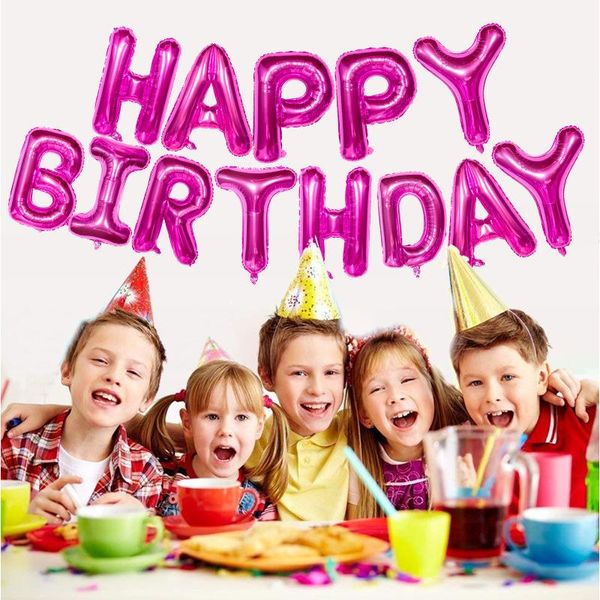 

party decoration aluminum film letter balloons wedding birthday scene accessories 32 inch rose red wholesale