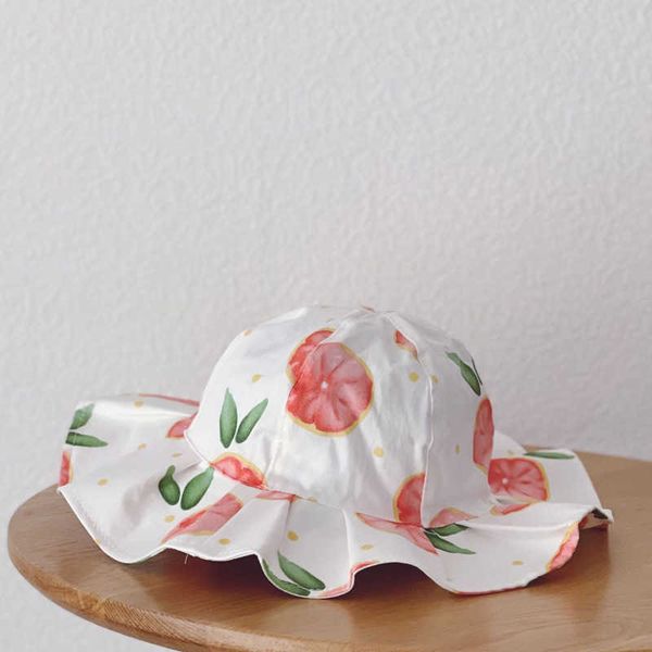 

spring arrival girls fashion fruit hats kids small fresh girl 210528, Yellow
