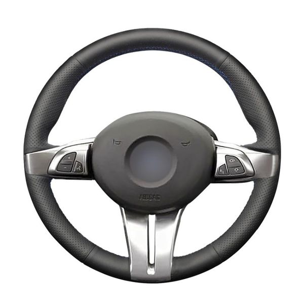 

steering wheel covers hand-stitched black pu artificial leather wrap cover braid for z4 e85 (roadster) 2003-2008 e86 (coupe)