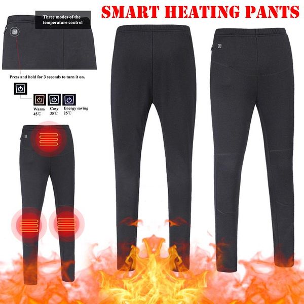 

women's pants & capris usb heated outdoor hiking winter thermal trousers heating travel 88, Black;white