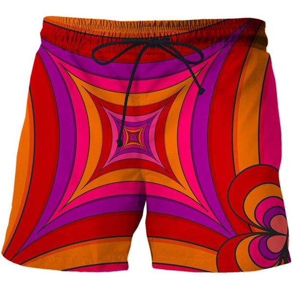 

men's shorts sweatpants summer 2021 fashion casual short 3d vortex beach print quick dry pants man streetwear, White;black