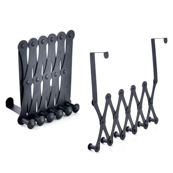 

door rear hanging retractable hook metal finish coat rack clothes pegs simple design decorative household storage hooks & rails