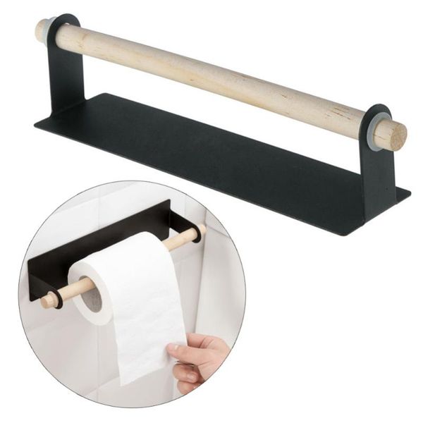 

kitchen storage & organization paste rag rack towel holder roll paper tissue hanger cabinet hanging shelf 23.4*6cm