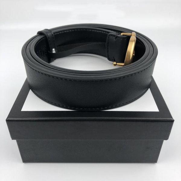 

fashion men belt women big gold buckle genuine leather belt classical belts ceinture 2cm,3.0cm,3.4cm,3.8cm width with box, Black;brown