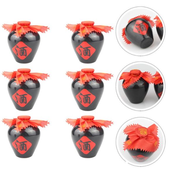 

set 6pcs mini jars creative cake adornments (assorted color) greeting cards