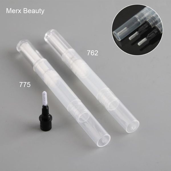 

storage bottles & jars 50pcs 3ml eyelash growth fluid tube with round cap dial up pen wind penclear pp automatic twist portable cosmetic