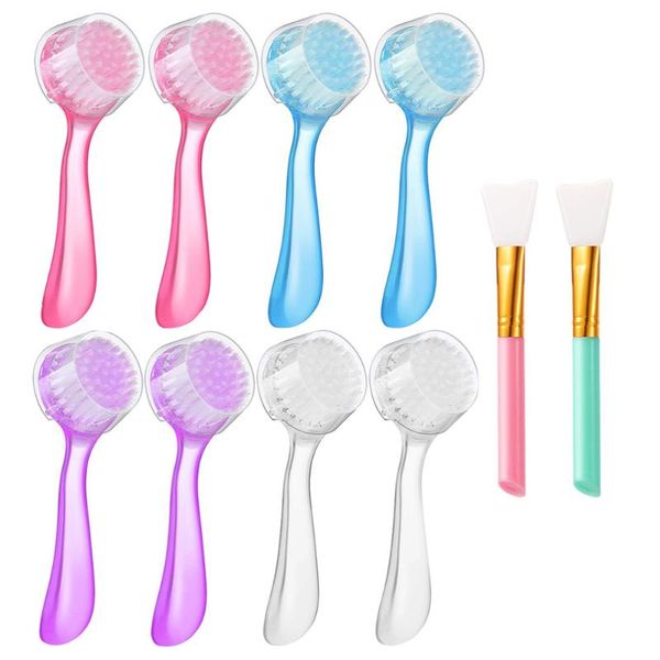 

nail brushes 10pcs nylon brush cleaners woman handle facial, Yellow