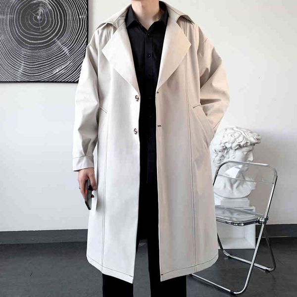 

men's trench coats male long trenchasted coat, mainly for autumn solid black colour/white rice windbreaker f3jw, Tan;black