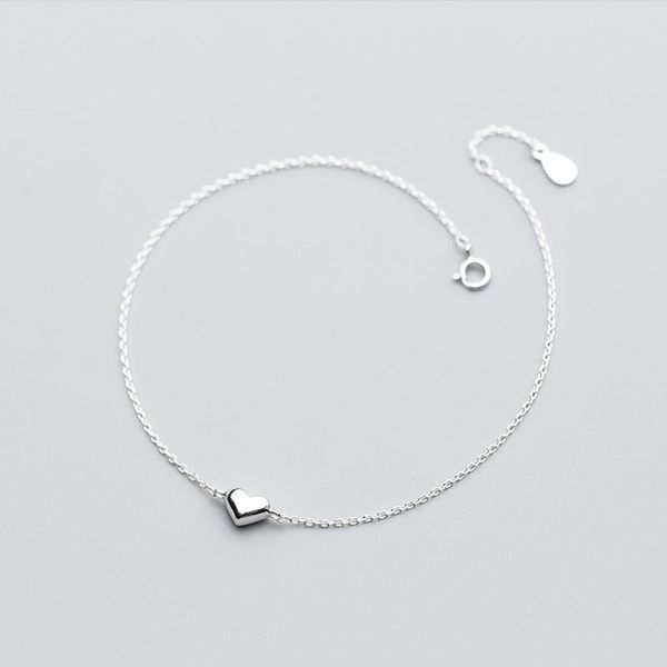 

anklets mloveacc 925 sterling silver romantic small heart charm for wom s925 ankle bracelet adjustable l gth, Red;blue