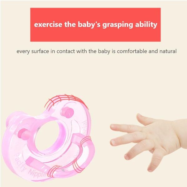 

wholesale baby pacifier full silicone thumb type nipple sleeping simple safe grade pacifiers#