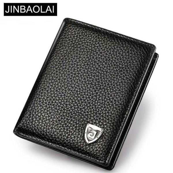 

wallets genuine cow leather men mini purse card holder short design thin male, Red;black