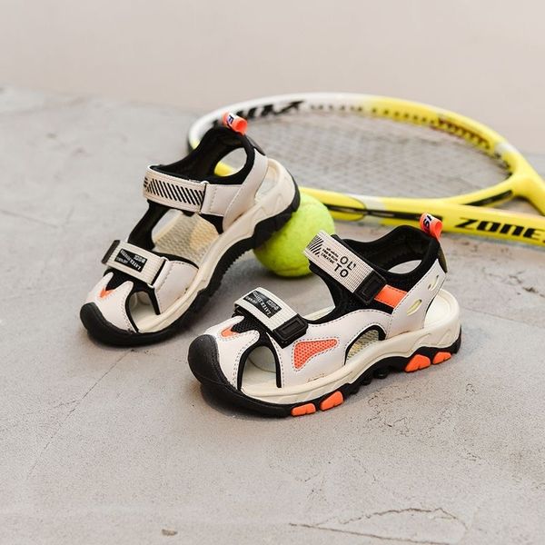 

Childrens Flat Sandals Boys Fashion Stitching Color Beach Shoes Kids Summer Leisure and Comfortable Breathable Sandals BSS20, 01