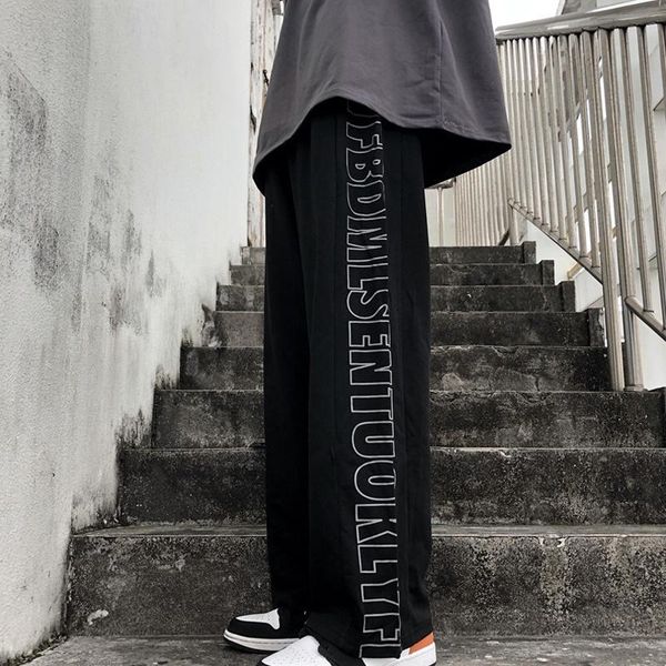 

women's pants & capris causal women style autumn trendy straight letter high street, Black;white