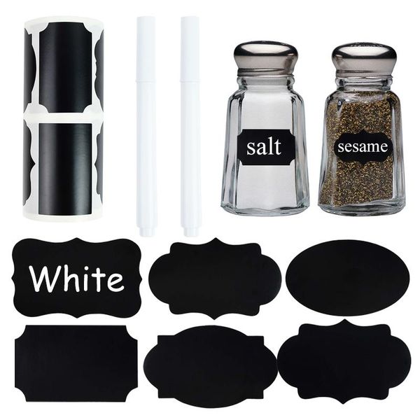 

wall stickers 250pcs waterproof chalkboard labels sticker with erasable marker pen for home kitchen spice mason jar label removable tags dec