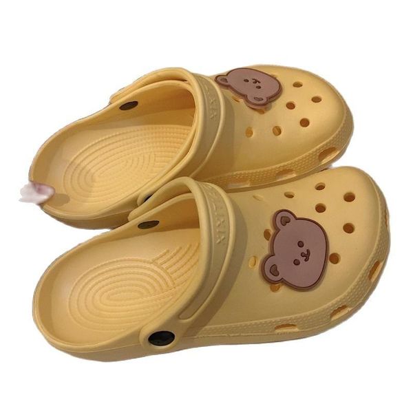 

slippers 5528ddx+hkedst cute cartoon girl's hole shoes for students' dormitories to wear women's summer slides, Black