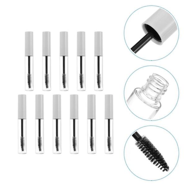 

storage bottles & jars 11pcs 10ml mascara wand tubes eyelash brush refillable