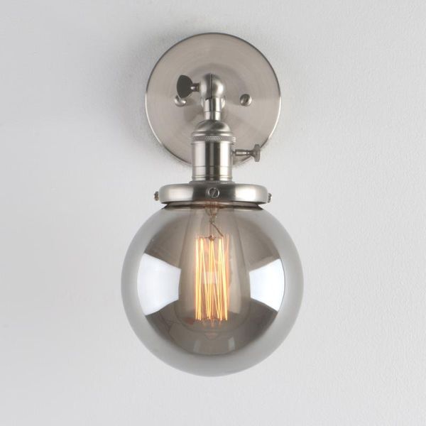 

wall lamps permo vintage lamp modern smoky gray glass sconce lights fixtures luminaire wandlamp bedside bedroom light loft decor