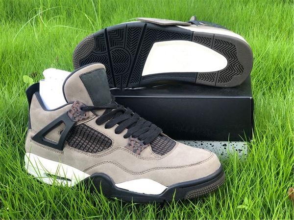 

genuine jumpman 4 4s mens basketball shoes brown bear color sports shoe with box full size 40--46