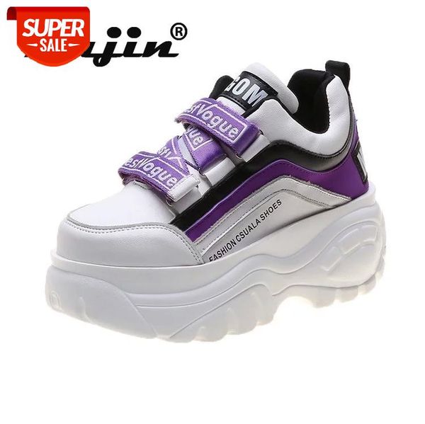 

fujin sneaker women buckle woman muffin breathable women causal shoes platform spring autumn fashion thick bottom sneakers #hm8m