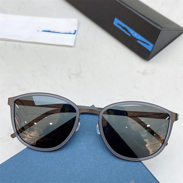 

sunglasses denmark fashion titanium oval polarized frame men's and women's retro anti glare gafas ultra-light 9737 eyewear, White;black